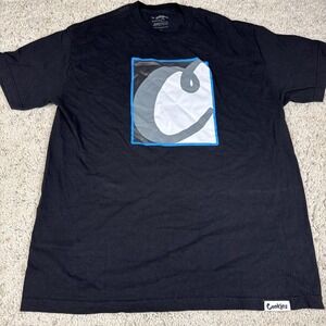 Cookies Men's Black Logo T-shirt Made In USA EUC‎